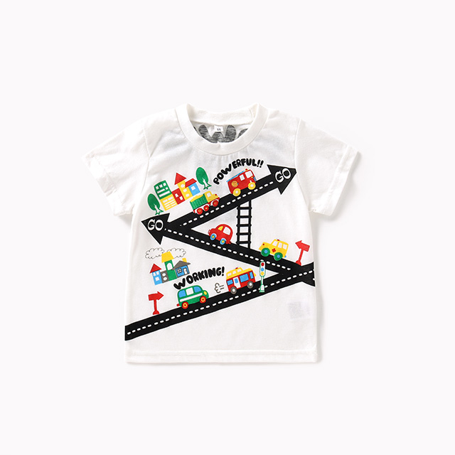 White Doodle Tee — Children's Clothing development sample
