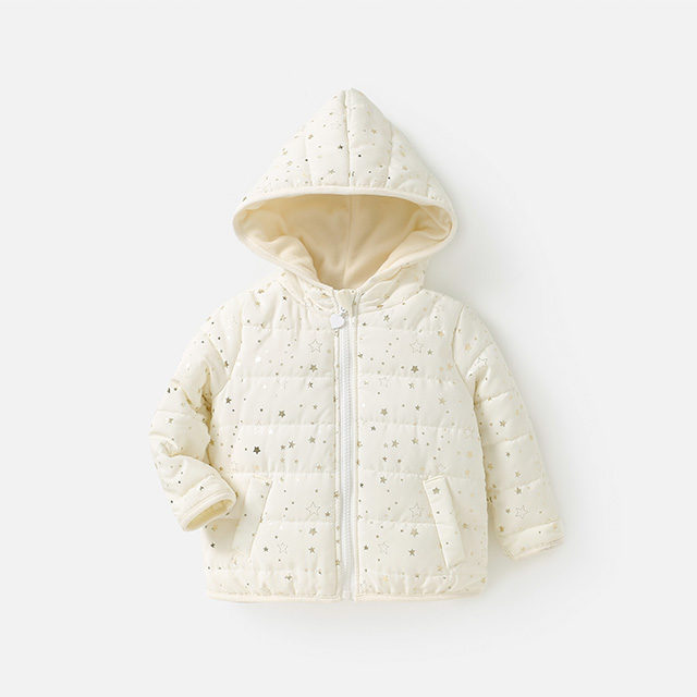Cream Padded Coat — Children's Clothing development sample