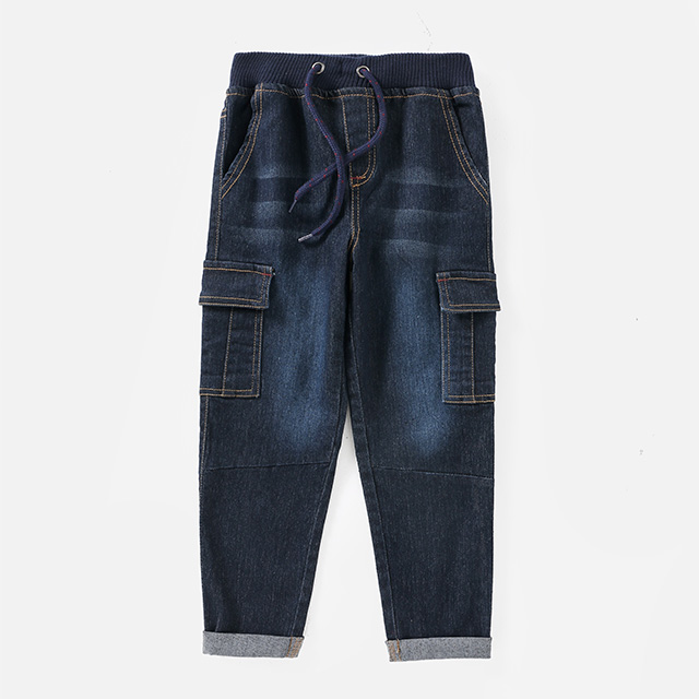 Indigo Cargo Jeans — Children's Clothing development sample