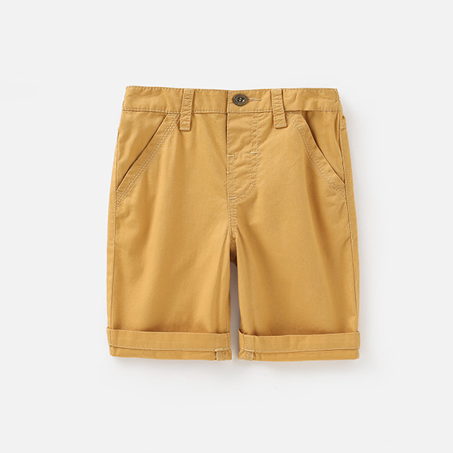 Mustard Woven Shorts — Children's Clothing development sample