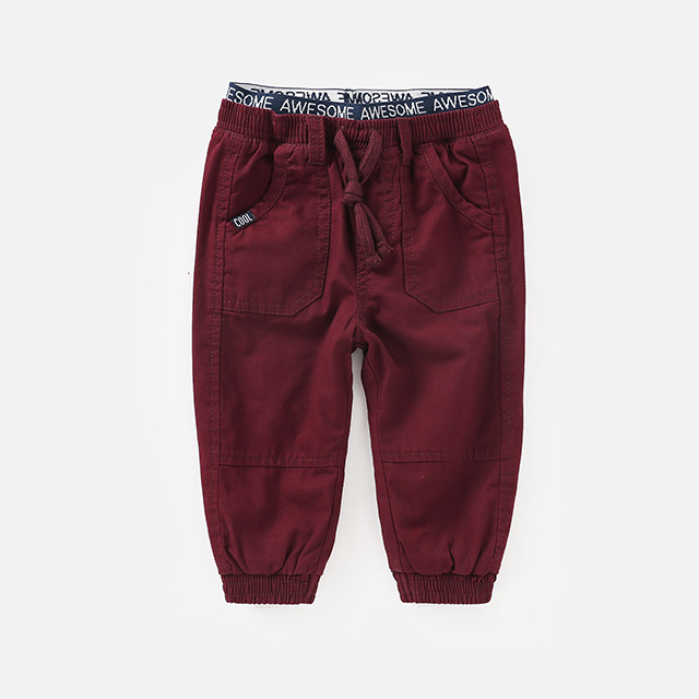 Burgundy Woven Trousers — Children's Clothing development sample