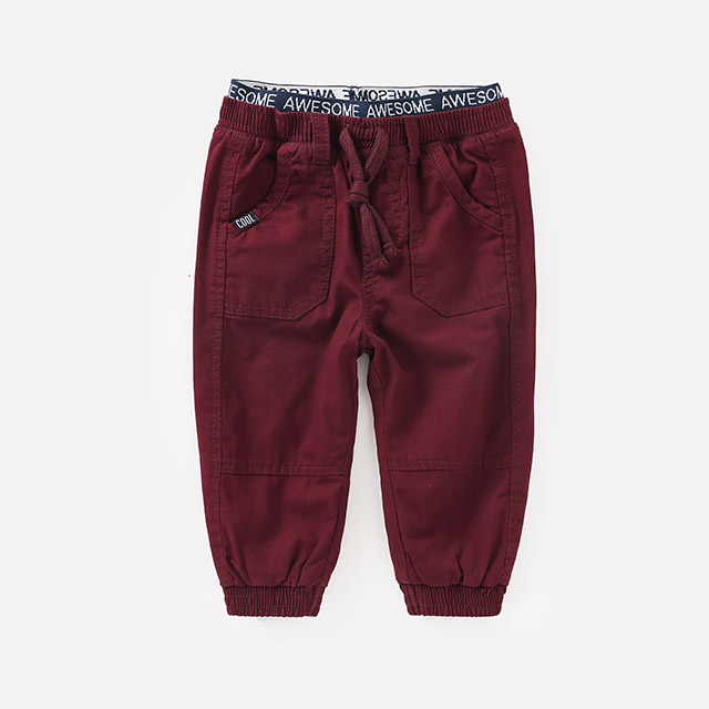 Burgundy Woven Trousers — Jeans development sample